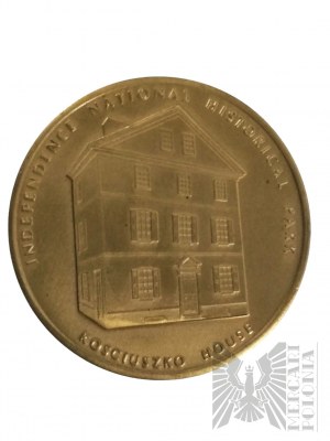 Token Kosciuszko House Medal - Indepenence National Historical Park, Gold Plated