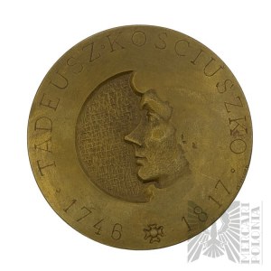 PRL, 1976. - Médaille Tadeusz Kosciuszko 1746-1817 /Pour notre et votre liberté - À l'occasion du 150e anniversaire de sa mort Société Polonia - Conception de Stanislaw Sikora.