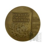 PRL, 1976. - Médaille Tadeusz Kosciuszko 1746-1817 /Pour notre et votre liberté - À l'occasion du 150e anniversaire de sa mort Société Polonia - Conception de Stanislaw Sikora.