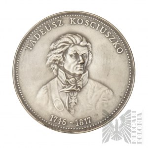 PRL, Varsovie, 1984. - Médaille PTAiN de Varsovie, Tadeusz Kościuszko 1746-1817 / Victoire à Racławice le 4 avril 1794 par W. Kossak et J. Styka - Dessin d'Andrzej Nowakowski