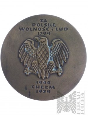 Repubblica Popolare di Polonia, 1979 - Medaglia Tadeusz Kościuszko - Per la Polonia, la libertà e il popolo, Chełm 1944-1974, Design Edward Gorol