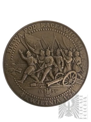 Repubblica Popolare di Polonia, 1984(?) - medaglia PTAiN Tadeusz Kościuszko / Vittoria a Racławice, disegno A. Nowakowski, Tombak(?)