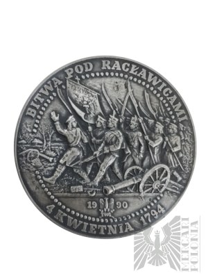 People's Republic of Poland, 1984(?) - PTAiN Tadeusz Kosciuszko / Victory at Racławice medal, design A. Nowakowski, 925 silver