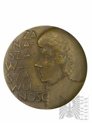 PRL, 1967 r. - Medal Tadeusz Kościuszko w 150 Rocznicę Śmierci / Za Naszą i Waszą Wolność - Projekt Stanisław Sikora