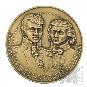 Pologne, Varsovie, 1992. - Médaille des 200 ans de Virtuti Militari, Major Général Tadeusz Kościuszko, Prince Józef Poniatowski - Conception par Andrzej et Rosana Nowakowski.