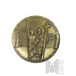 ÉTATS-UNIS, 1976. - Médaille pour le 200e anniversaire de l'indépendance des États-Unis (bicentenaire de la révolution américaine) - Freedom Founders, Tadeusz Kościuszko, Jerzy Washington, Kazimierz Pułaski / Polish Americans Salute 1776-1976 - Dessinée p