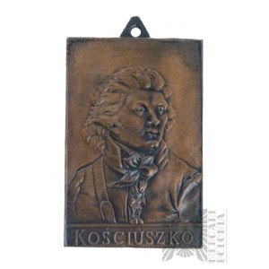 Medaglia con targa Tadeusz Kosciuszko - Tadeusz Cieślewski (Padre) (?)