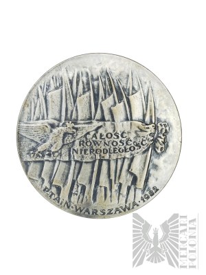 PRL, Warszawa, 1982 r. - Medal PTAiN Insurekcja Kościuszkowska 1794, “Całość Równość Niepodległość” - Projekt Józef Markiewicz-Nieszcz