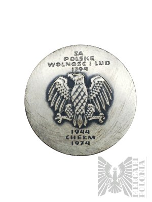 Polská lidová republika, 1979 - Medaile Tadeusze Kosciuszka / Za Polsko, svobodu a lid, Chelm 1944-1974 - návrh Edward Gorol, stříbro
