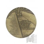 République populaire de Pologne, 1988 - Médaille Ignacy Prądzyński 1792-1850 - Créateur du canal d'Augustow / Monument de l'art du génie du canal d'Augustow - Conception de Stanisława Wątróbska