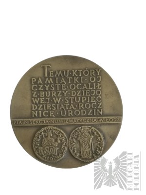 People's Republic of Poland, 1978. - Warsaw Mint, 150th anniversary of the birth of Emeryk Hutten-Czapski, Design by Jerzy Jarnuszkiewicz.