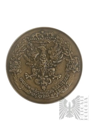 PRL, Warsaw, 1987. - Medal to the Creators of the National Anthem, Jozef Wybicki, Henryk Dabrowski - Design by Slawomir Wydro.