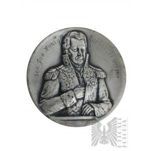 Medal - General Jan Henryk Dabrowski 75 Years of High School Kutno, Silver-plated Tombak (?).