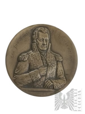 Medal - Generał Jan Henryk Dąbrowski 75 Lat Liceum Ogólnokształcącego Kutno, Tombak (?)