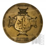 PRL, Varsovie 1986. - Monnaie nationale, médaille du régiment d'infanterie de Łęczyca portant le nom du révérend Józef Poniatowski TPZK ; conception - Lechosław Kubiak et Andrzej Urbaniak, exécution - Ewa Olszewska-Borys.