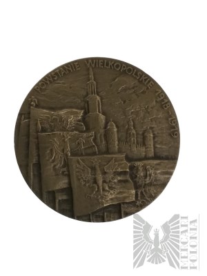 PRL, Warszawa, 1985 r. - Medal PTAiN Warszawa, Generał Broni Józef Dowbór Muśnicki / Powstanie Wielkopolskie 1918-1919 - Projekt Bohdan Chmielewski