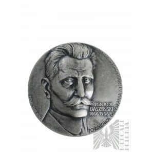 Repubblica Popolare di Polonia, 1989. - Medaglia PTAiN Ignacy Daszyński, 70° anniversario della riconquista dell'indipendenza 1988 - Disegno di Bohdan Chmielewski - Argento 925.