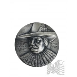 PRL, Varsovie, 1987. - Médaille PTAiN de la Monnaie de Varsovie, Arend Dickmann, Amiral de la flotte polonaise 1572-1627 / Bataille d'Oliwa 28 XI 1627 - Dessin de Bohdan Chmielewski.
