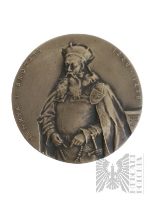 Poland, 1992.- Medal from the Royal Series of the Koszalin Branch of the PTAiN Henry I the Bearded - Design by Ewa Olszewska-Borys.