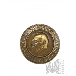 Spojené kráľovstvo, 1955. - Medaila Jozefa Piłsudského - k 20. výročiu úmrtia, medaila vyrazená vo Veľkej Británii k 20. výročiu úmrtia maršala v roku 1955.