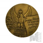 République populaire de Pologne, 1986 - Médaille de la Monnaie de Varsovie, Général Józef Wybicki 1747-1822 - Dessin de Piotr Gorol