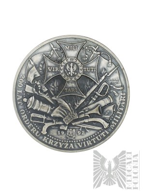 Polen, 1992. - Medaille Tadeusz Kościuszko, Józef Poniatowski - 200 Jahre Orden der Virtuti Militari - Entwurf von Andrzej und Rosana Nowakowski.