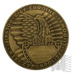 PRL, 1989 r. - Medal Mennica Warszawska, Za Długoletnią, Ofiarną Służbę, Siły Zbrojne Polskiej Rzeczypospolitej Ludowej - Grawerunek z Nadaniem, Brąz