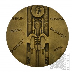 Volksrepublik Polen, 1980. - Die Medaille der Münze Warschau, 25 Jahre Warschauer Pakt - Entwurf von Stanislaw Sikora