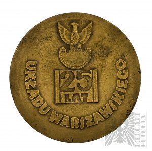 République populaire de Pologne, 1980. - Médaille de la Monnaie de Varsovie, 25 ans du Pacte de Varsovie - Création de Stanislaw Sikora