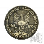 PRL, 1975 r. - Medal Za Zasługi Dla Nadwiślańskich Jednostek Wojskowych 1945-1975 / Służymy Ojczyźnie Polsce Socjalistycznej - Projekt Stanisława Wątróbska