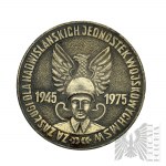 PRL, 1975. - Médaille pour services méritoires rendus aux unités militaires de la Vistule 1945-1975 / Służymy Ojczyźnie Polsce Socjalistycznej - Dessinée par Stanisława Wątróbska.