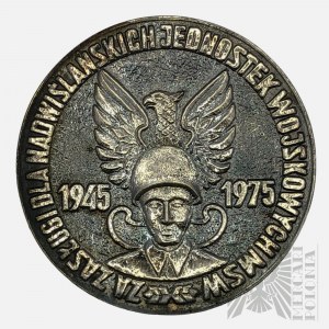 PRL, 1975. - Médaille pour services méritoires rendus aux unités militaires de la Vistule 1945-1975 / Służymy Ojczyźnie Polsce Socjalistycznej - Dessinée par Stanisława Wątróbska.