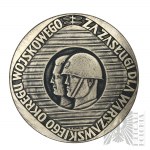 PRL, Warsaw, 1970. - Medal for Meritorious Service to the Warsaw Military District - Designed by Waclaw Kowalik.