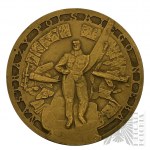 PRL, 1988 r. - Medal Mennica Warszawska, Dowództwo Wojsk Lotniczych Poznań / Na Straży Polskiego Nieba - Projekt Stanisław Wydro
