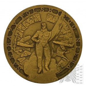 PRL, 1988 r. - Medal Mennica Warszawska, Dowództwo Wojsk Lotniczych Poznań / Na Straży Polskiego Nieba - Projekt Stanisław Wydro