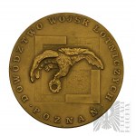 PRL, 1988 r. - Medal Mennica Warszawska, Dowództwo Wojsk Lotniczych Poznań / Na Straży Polskiego Nieba - Projekt Stanisław Wydro