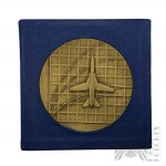 Pologne - Médaille de l'Institut de l'armée de l'air dans l'étui d'origine et avec inscription