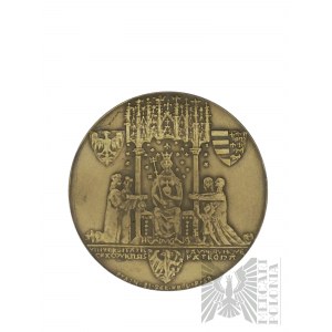 PRL, Varsovie, 1983. - Monnaie de Varsovie, médaille de la série royale du PTAiN, Jadwiga Andegawenska - Dessin de Witold Korski.