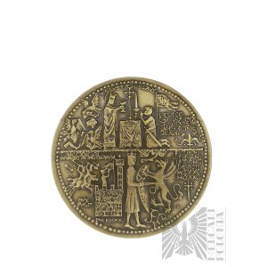 PRL, Varsovie, 1986. - Monnaie de Varsovie, Médaille de la série royale du PTAiN, Leszek Czarny - Dessin de Witold Korski.