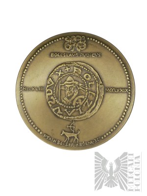 PRL, Varšava, 1986. - Varšavská mincovna, medaile z královské série PTAiN. Bolesłąw Wstydliwy - Návrh Witold Korski