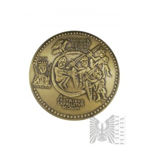 PRL, Varsovie, 1982. - Monnaie de Varsovie, médaille de la série royale du PTAiN, Władysław Wygnaniec - Dessin de Witold Korski.