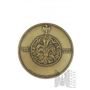 PRL, Varsovie, 1983. - Monnaie de Varsovie, médaille de la série royale du PTAiN, Ludwik Węgierski - Dessin de Witold Korski.