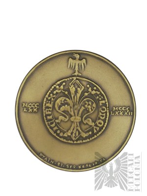 PRL, Warszawa, 1983 r. - Mennica Warszawska, Medal z Serii Królewskiej PTAiN, Ludwik Węgierski - Projekt Witold Korski