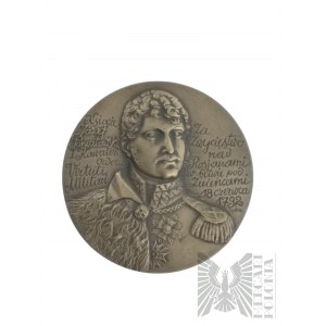 Pologne, 1992 - Prince Józef Poniatowski, Médaille du 200e anniversaire de la création de l'Ordre des Virtuti Militari 1992, Dessin de Bohdan Chmielewski