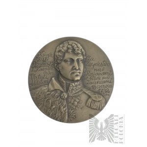 Poľsko, 1992 - Knieža Józef Poniatowski, medaila k 200. výročiu založenia rádu Virtuti Militari 1992, návrh Bohdan Chmielewski