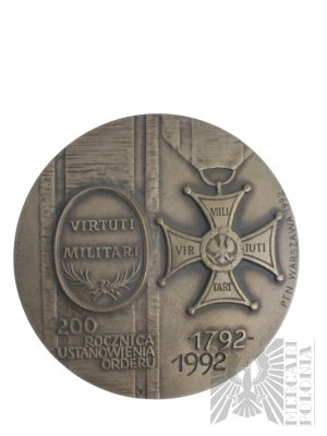 Polska, 1992 r. - Książę Józef Poniatowski, Medal 200. rocznica Ustanowienia Orderu Virtuti Militari 1992, Projekt Bohdan Chmielewski