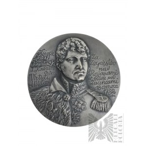 Polsko, 1992 - Kníže Józef Poniatowski, medaile k 200. výročí založení Řádu Virtuti Militari 1992 - návrh Bohdan Chmielewski