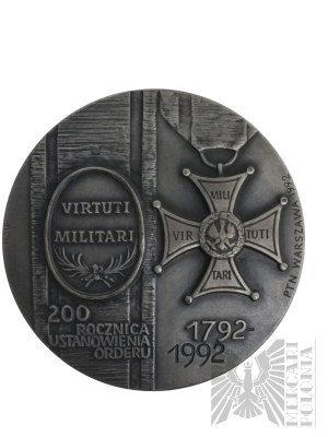 Poľsko, 1992 - Knieža Józef Poniatowski, medaila k 200. výročiu založenia rádu Virtuti Militari 1992 - návrh Bohdan Chmielewski