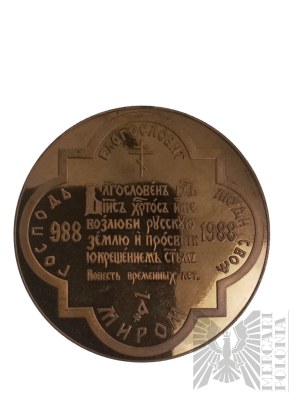 1988 r. - Medal of Remembrance of the Millennium of the Baptism of Rus / Saint Fabian.