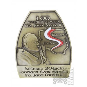 Polonia, 2020 - Medaglia commemorativa Sursum Corda, Fondazione del Tesoro di San Giovanni Paolo II in occasione del compleanno di San Giovanni Paolo II e del 20° anniversario della Fondazione del Tesoro.